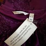 Isaac Mizrahi NEW Purple Glitter Tunic Top Velvet Witchy Goth Halloween Sparkly Photo 4