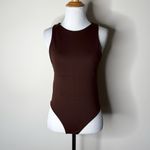 ZARA  Brown Scoop Neck Sleeveless Bodysuit Photo 1