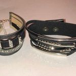 2 Black & Silver Multi Strand Bling Bracelets Boho Wrap Bracelet Photo 0