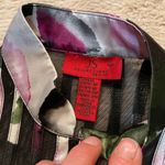 JS Collections  Zip Front Blouse Size 4 Petite Mesh Floral Flare Sleeve Long Slev Photo 1