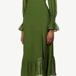 Reformation Galena Long Sleeve Dress in Olive Photo 3