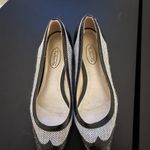 Talbots  Black and White Flats with Tweed Herringbone size 8M Photo 1