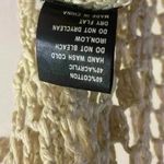 POL  cardigan beach cover up open‎ knit open front fringe crochet Medium Photo 6