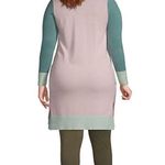 Lands' End Two Piece Pink&Green Color Block Maxi Dress&Longline Cardigan Sz.3X Photo 2