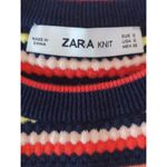 ZARA  Multi-Colored Striped Cotton Blend Knit Top Womens Small Academia Y2K Retro Photo 5