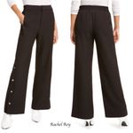 Rachel Roy Rachel  Rani Wide Leg High Waist Snap Leg Pant size 0 Photo 10