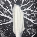 Jeanne pierre  Cream Cotton Cable Knit Sweater Boat Neck Size Medium Photo 2