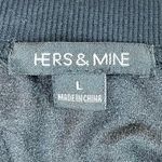 Hers & Mine  Black Velvet Tie Bottom Sweatshirt Large Photo 6