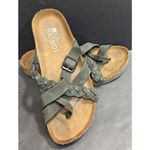 White Mountain Footbeds Harrington Black Boho Outdoor Leather Cork Sandals Sz 8 Photo 2