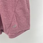 ASICS Women S Heathered Mauve Crewneck Short Sleeve T-Shirt Performance Workout Photo 2