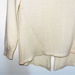 Topshop Cream Tight Knit Split Back Pullover Sweater Photo 4