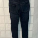 Free People Blue Ripped Knee Cropped Dark Wash Skinny Jeans Size 27 Photo 4