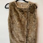 Poof Faux Fur Vest Brown Photo 1