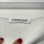Cache  Cream‎ Crew Neck Sweater Soft Knit Photo 1