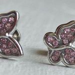 Butterfly Stud Earrings Screwback Stainless Steel Photo 0