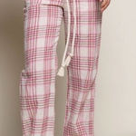 POL ✨ Plaid Drawstring Cotton Lounge Sz Medium Pants✨ Photo 0