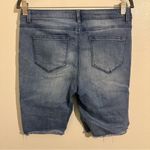 Kensie Distressed Blue Denim Bermuda Shorts size 8/29 Photo 6