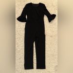 Black Halo NWOT Brooklyn bell sleeves Jumpsuit in Black Sz 6 Photo 4