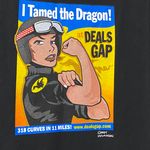 Deals Gap DRAGON TAIL BikerTee Shirt LG Black Photo 2