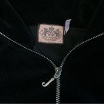 Juicy Couture  Pam Gela Velour Zip Sleeveless Sweatshirt Black Women's Large Photo 6