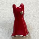 Red Dress Enamel Charm With Heart Accent Photo 0