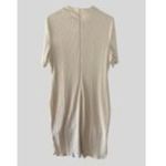 INC Size 16 Office Work Wear Sweaterdress Ribbed Knit Beige Short Sleeve Dress Photo 6