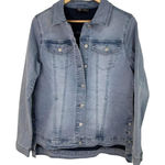 Diane Gilman DG2 Faded Chambray Blue Jean Jacket Size Small Photo 0