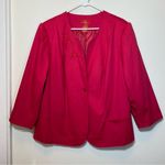 Oscar de la Renta | Vintage Floral Embroidered Single Button Blazer Pink 2XL Photo 0
