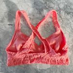 Aerie Coral Lace Cross-Back Bralette Photo 3
