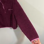 Champion Women's Purple Quarter Zip Fuzzy Cropped Sweater Size M Photo 4