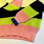 Abound Around XS‎ Striped Knit Pullover Sweater Crew Neck Colorful Cotton Blend Photo 4