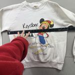 Disney VTG Mickey Mouse Sweatshirt White Size M 90s Velva Sheen Keystone Skiing Photo 5