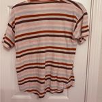 Madewell  Striped Fitted Crewneck T-Shirt – Pink & Rust – Women’s Small Photo 4