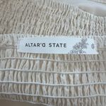 Altar'd State Altar’d State Blakely Off White Tulle Tie Shoulder Crop Top Photo 7