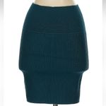 House Of Harlow 1960 Women's High Waisted Mini Skirt Size S Ribbed Dark Teal Green Photo 2
