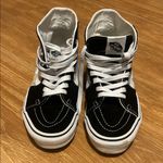 Vans Black and White High-Tops with Gold Heart Design size 8 excellent condition Photo 4