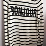 Papaya Black And White Stripped Sweater Photo 0