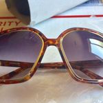 Derek Lam "BROADWAY" red amber large tall frame butterfly sunglasses NO CASE Photo 1