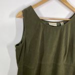 Amanda Smith Womens Y2K Green Faux Suede Sleeveless Maxi Dress Size 14 Earthy Photo 3