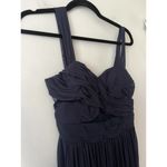 Birdy Grey NWOT  Elsye Dress Navy Blue Mesh Long Formal Bridesmaids Dress Small Photo 5