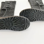 UGG  Classic Cardi Sweater Boots Size Seven Charcoal Metallic Shearling‎ Lined 7 Photo 2