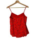 Gap  Red Black Floral V-Neck Cami Tank Top XS Photo 2