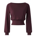 NWT OGL Non Itchy Wool Blend Boatneck Brami Long Sleeve Ruby Berry Size Large Red Photo 1