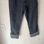 Angels Jeans Y2k Button Pockets Mid Rise Dark Wash Cuffed Capri Jeans Size 10 Blue Photo 5