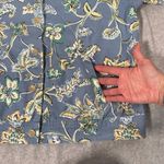 Appleseed's Women’s Button Up Floral Patterned Cotton Jean Jacket Size 14 Blue Photo 3