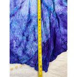 Sapogee Made in India Tie Dye Dress Lace Up Free Size Midi Purple Blue Rayon Size M Photo 5