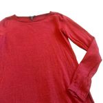 Eileen Fisher Red Orange Pullover Sweater Long Length Merino Wool Size XS Womens Photo 5