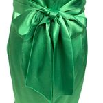 Love Reign Strapless Pleated Tie-Back Mini Cocktail Dress 9 Green Charmeuse Photo 5