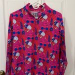 IBKUL Vibrant Pink and Blue Ladies Golf Quarter Zip Size L Photo 0