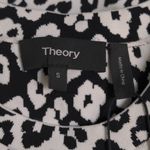 Theory Womens Glossed Leopard T Shirt Dress Black White Double Knit Crew S New Photo 5